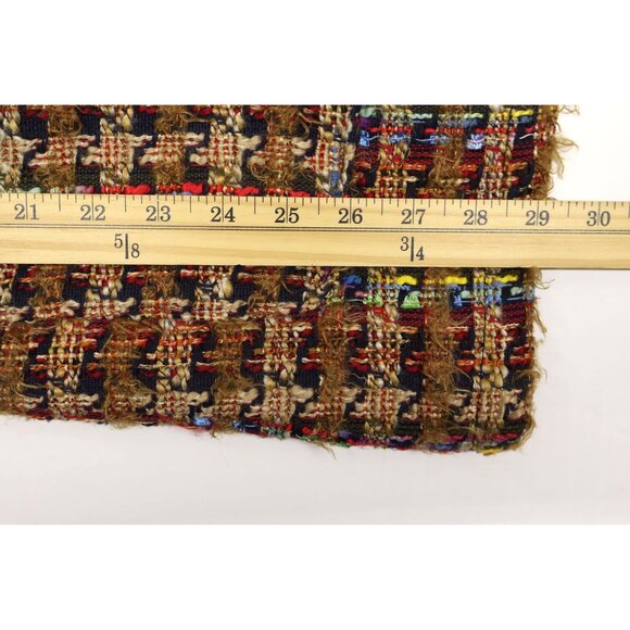 Ett:twa by Anthropologie Women's Harlequin Burgundy Multicolor Tweed Jacket XS - Picture 6 of 9